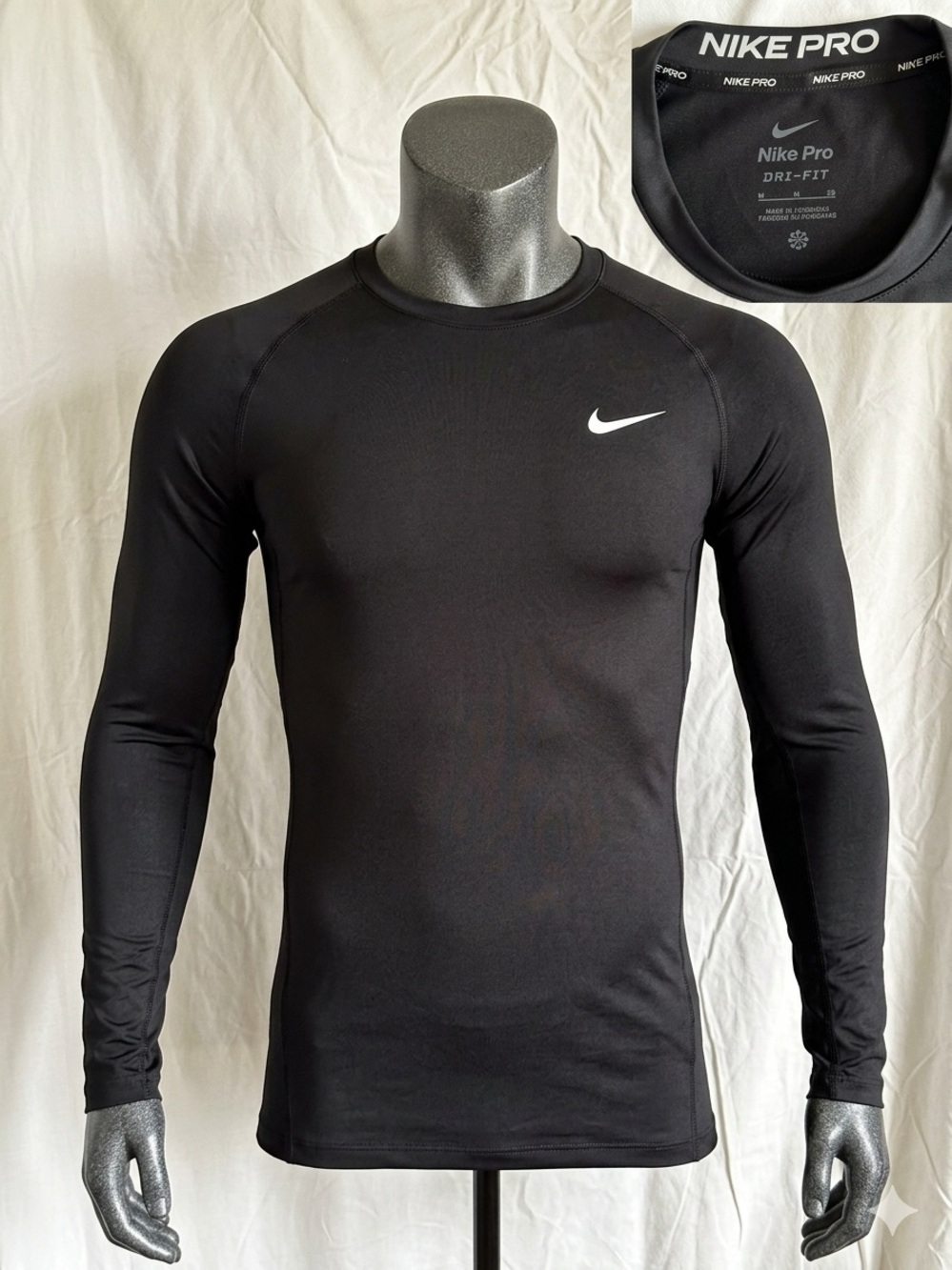 Nike Black Long-Sleeve Dri-FIT Performance Shirt